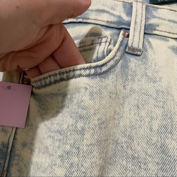 Wild Fable Acid Wash Yellow Tinted Highest Rise 90s Straight Leg Jeans NWT - Picture 7 of 10